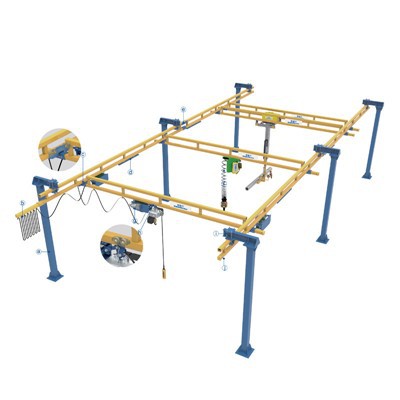 Grue monorail suspendue